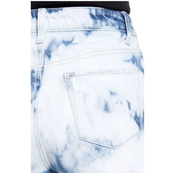 BP. NEW $29 Ripped Non-Stretch Denim Cutoff Shorts Blue Bleached Wash Size 27 - Picture 3 of 4
